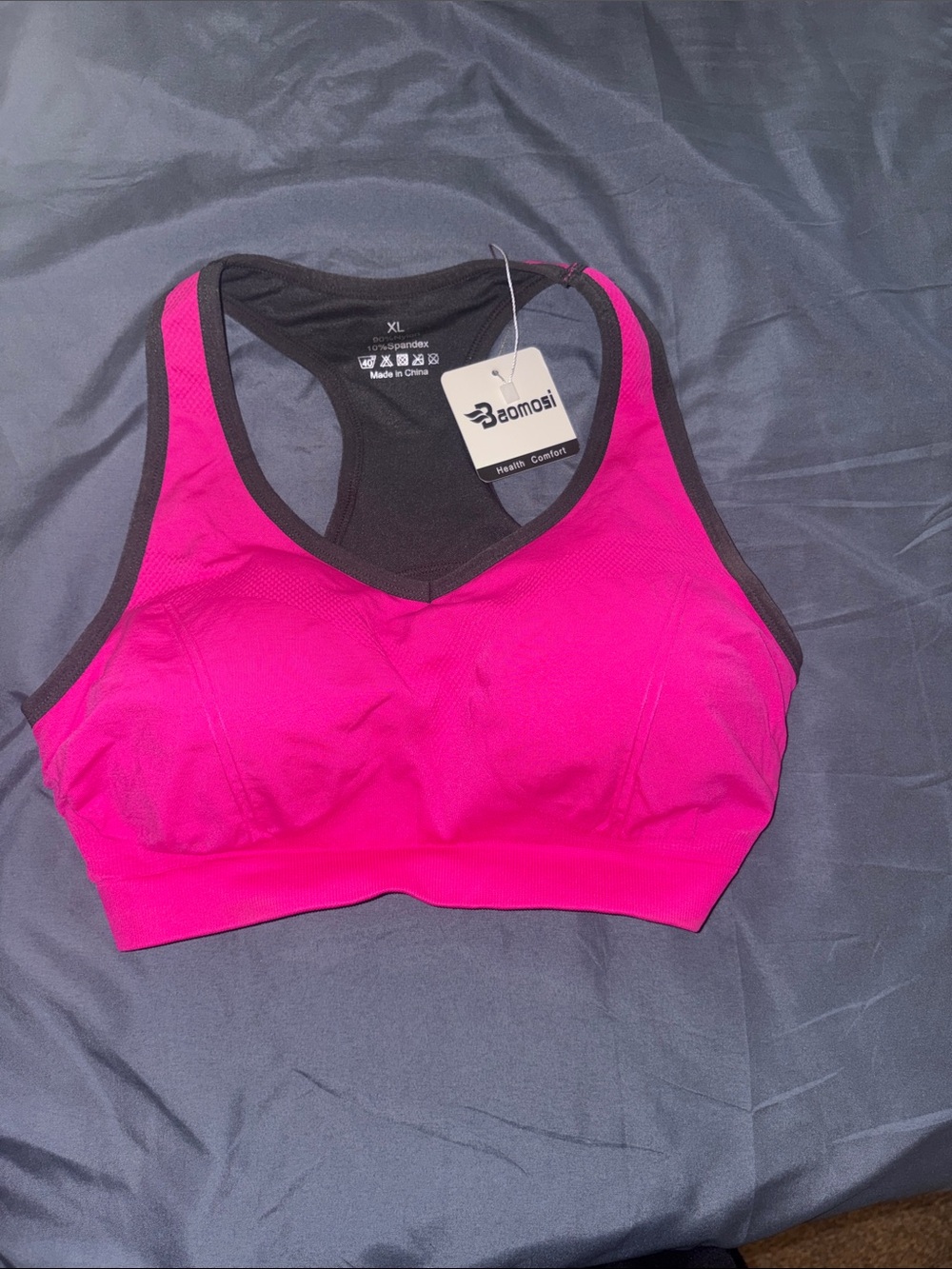 Women's Magenta Racerback Support Sports Bra